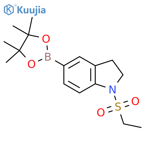 1-Ethanesulfonyl-5-(4,4,5,5-tetramethyl-[1,3,2]dioxaborolan-2-yl)-2,3-dihydro-1H-indole structure