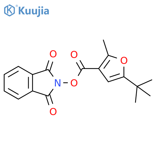 1,3-dioxo-2,3-dihydro-1H-isoindol-2-yl 5-tert-butyl-2-methylfuran-3-carboxylate structure