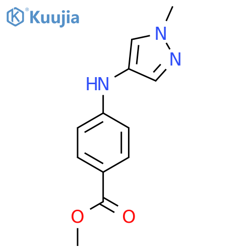 Methyl 4-[(1-methylpyrazol-4-yl)amino]benzoate structure