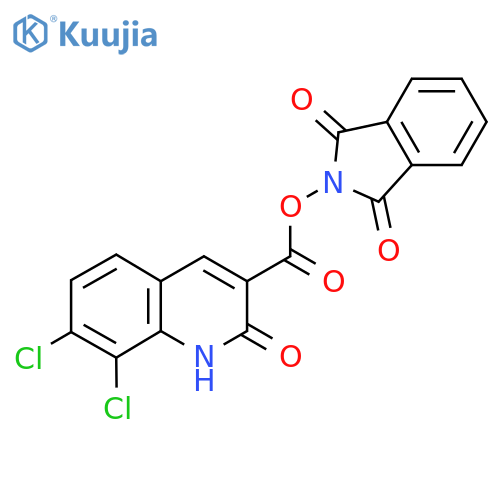 1,3-dioxo-2,3-dihydro-1H-isoindol-2-yl 7,8-dichloro-2-oxo-1,2-dihydroquinoline-3-carboxylate structure