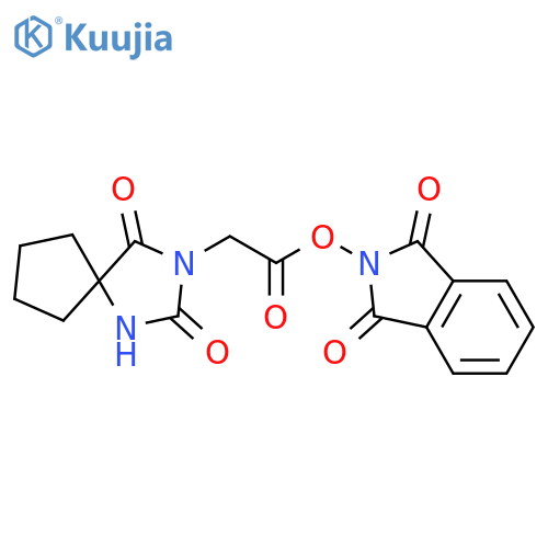 1,3-dioxo-2,3-dihydro-1H-isoindol-2-yl 2-{2,4-dioxo-1,3-diazaspiro[4.4]nonan-3-yl}acetate structure