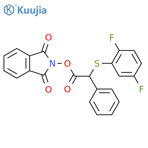 1,3-dioxo-2,3-dihydro-1H-isoindol-2-yl 2-[(2,5-difluorophenyl)sulfanyl]-2-phenylacetate structure