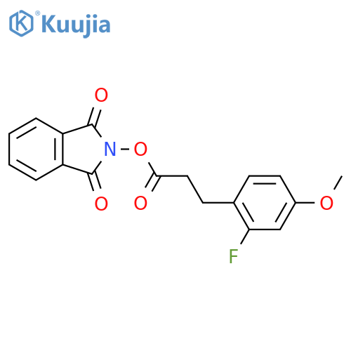 1,3-dioxo-2,3-dihydro-1H-isoindol-2-yl 3-(2-fluoro-4-methoxyphenyl)propanoate structure