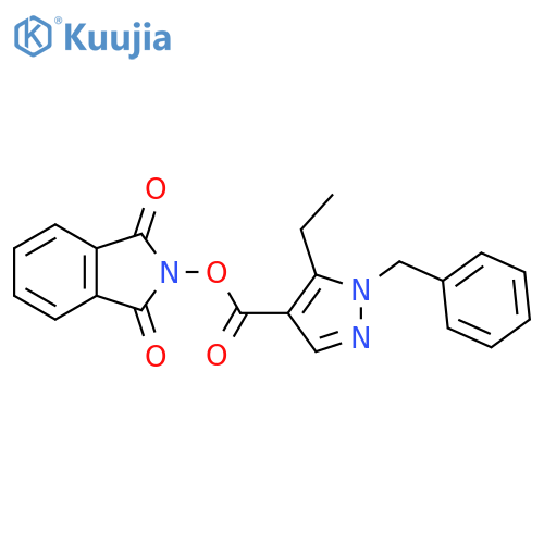 1,3-dioxo-2,3-dihydro-1H-isoindol-2-yl 1-benzyl-5-ethyl-1H-pyrazole-4-carboxylate structure