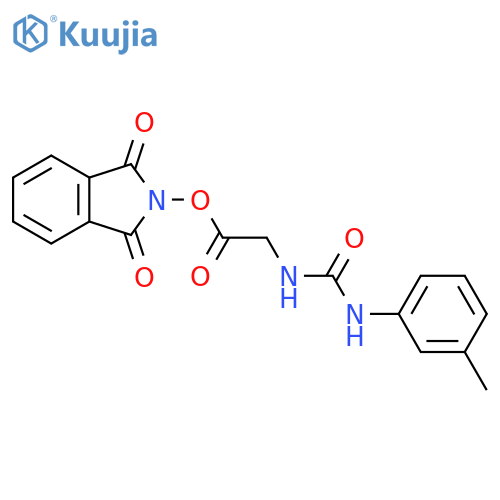 1,3-dioxo-2,3-dihydro-1H-isoindol-2-yl 2-{[(3-methylphenyl)carbamoyl]amino}acetate structure