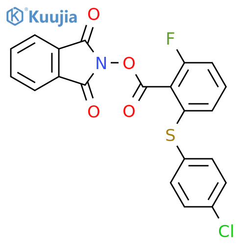 1,3-dioxo-2,3-dihydro-1H-isoindol-2-yl 2-[(4-chlorophenyl)sulfanyl]-6-fluorobenzoate structure