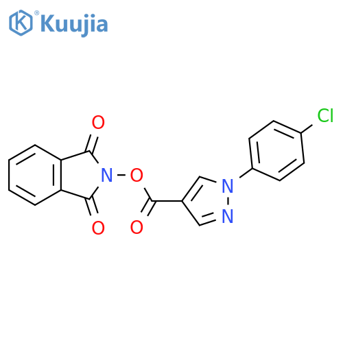 1,3-dioxo-2,3-dihydro-1H-isoindol-2-yl 1-(4-chlorophenyl)-1H-pyrazole-4-carboxylate structure