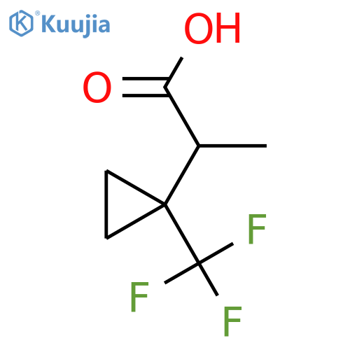 2-[1-(Trifluoromethyl)cyclopropyl]propanoic acid structure