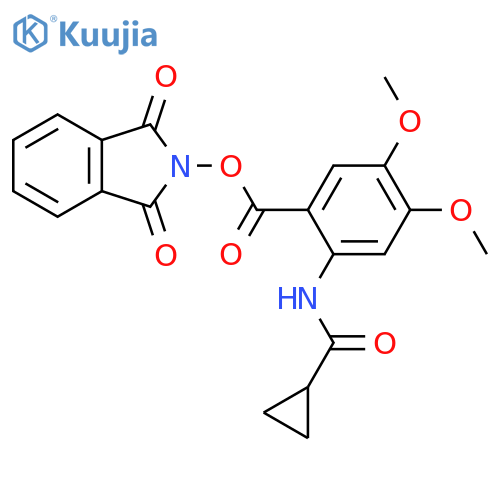 1,3-dioxo-2,3-dihydro-1H-isoindol-2-yl 2-cyclopropaneamido-4,5-dimethoxybenzoate structure