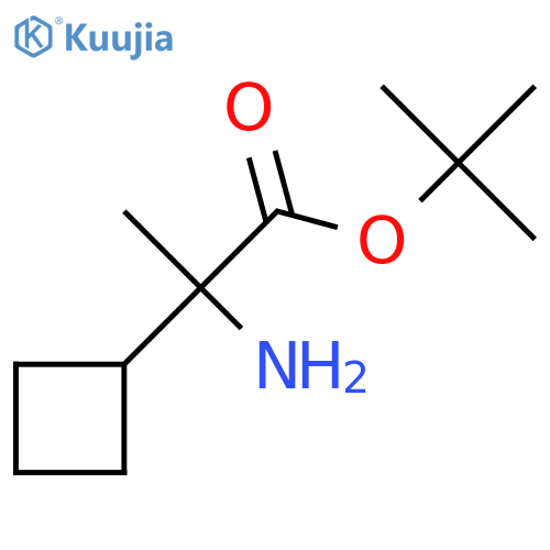 Tert-butyl 2-amino-2-cyclobutylpropanoate structure