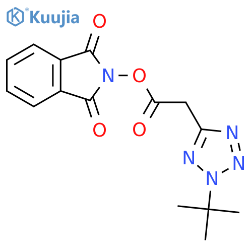 1,3-dioxo-2,3-dihydro-1H-isoindol-2-yl 2-(2-tert-butyl-2H-1,2,3,4-tetrazol-5-yl)acetate structure