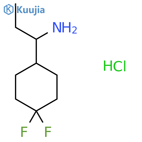 1-(4,4-Difluorocyclohexyl)propan-1-amine;hydrochloride structure