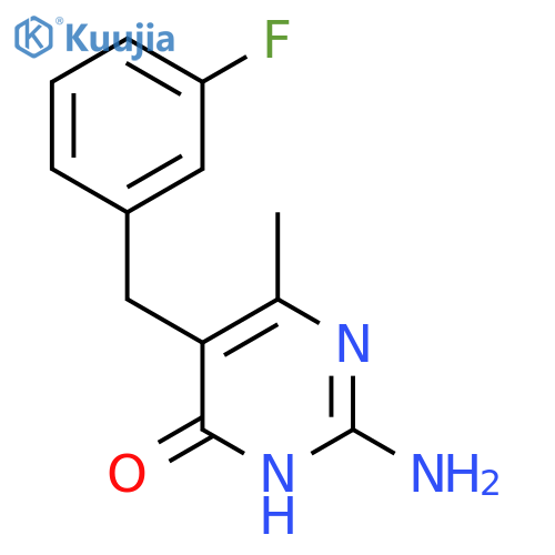 2-Amino-5-(3-fluorobenzyl)-6-methylpyrimidin-4(3H)-one structure