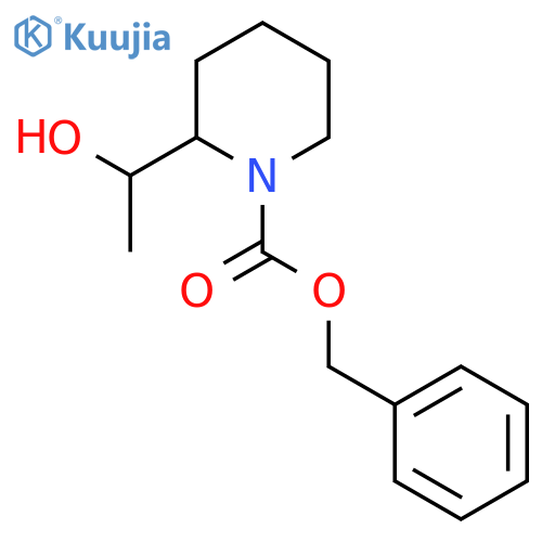 Benzyl 2-(1-hydroxyethyl)piperidine-1-carboxylate structure