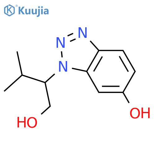1-(1-hydroxy-3-methylbutan-2-yl)-1H-1,2,3-benzotriazol-6-ol structure