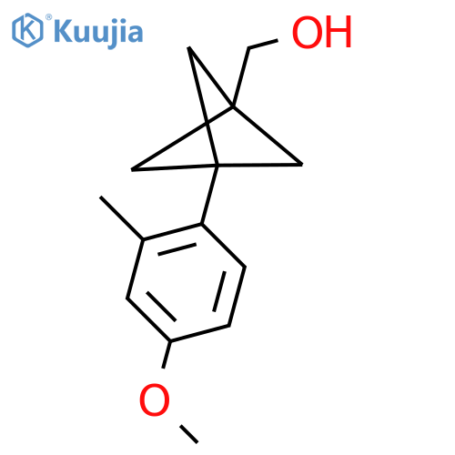 [3-(4-Methoxy-2-methylphenyl)-1-bicyclo[1.1.1]pentanyl]methanol structure