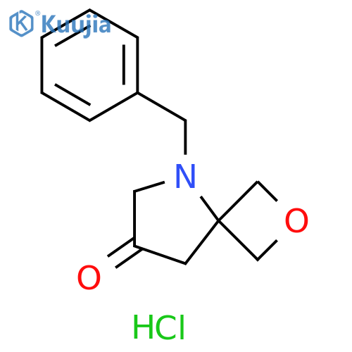 2-Oxa-5-azaspiro[3.4]octan-7-one, 5-(phenylmethyl)-, hydrochloride (1:1) structure