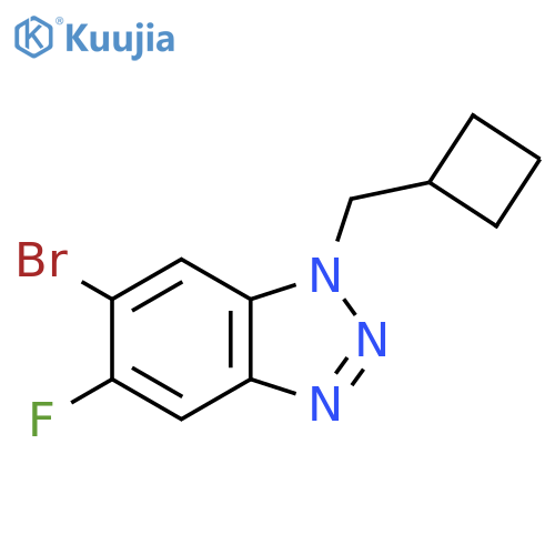 6-bromo-1-(cyclobutylmethyl)-5-fluoro-1H-1,2,3-benzotriazole structure