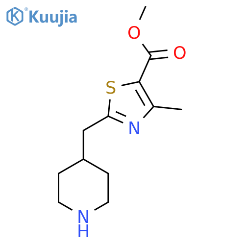 methyl 4-methyl-2-(piperidin-4-yl)methyl-1,3-thiazole-5-carboxylate structure