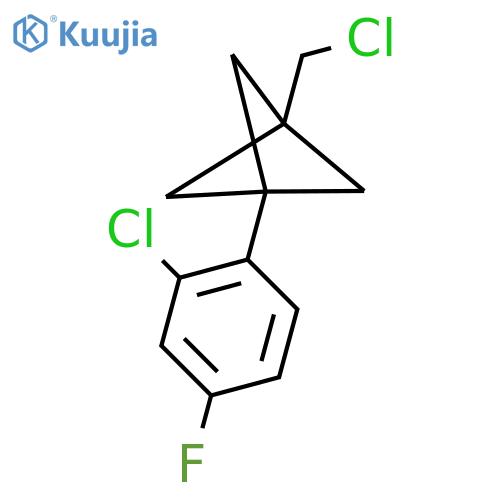 1-(2-Chloro-4-fluorophenyl)-3-(chloromethyl)bicyclo[1.1.1]pentane structure