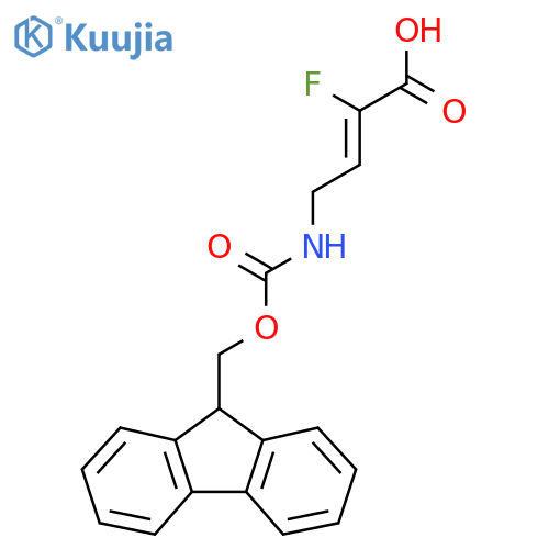 4-({[(9H-fluoren-9-yl)methoxy]carbonyl}amino)-2-fluorobut-2-enoic acid structure