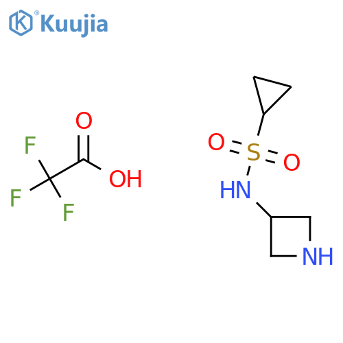 N-(Azetidin-3-yl)cyclopropanesulfonamide;2,2,2-trifluoroacetic acid structure