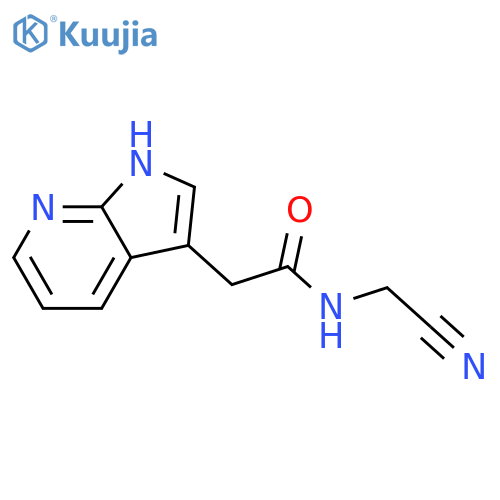 N-(Cyanomethyl)-2-(1H-pyrrolo[2,3-b]pyridin-3-yl)acetamide structure