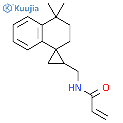 N-({4',4'-dimethyl-3',4'-dihydro-2'H-spirocyclopropane-1,1'-naphthalene-2-yl}methyl)prop-2-enamide structure