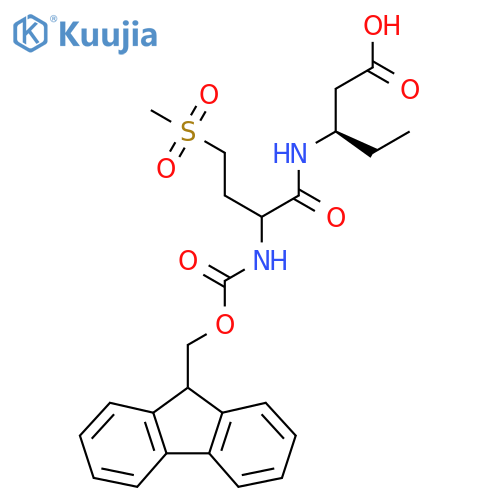 (3R)-3-2-({(9H-fluoren-9-yl)methoxycarbonyl}amino)-4-methanesulfonylbutanamidopentanoic acid structure
