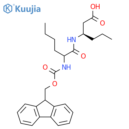 (3R)-3-2-({(9H-fluoren-9-yl)methoxycarbonyl}amino)hexanamidohexanoic acid structure