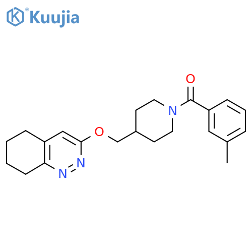 3-{[1-(3-methylbenzoyl)piperidin-4-yl]methoxy}-5,6,7,8-tetrahydrocinnoline structure