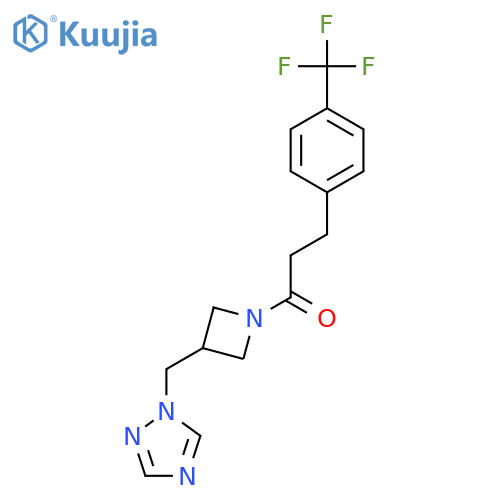 1-{3-(1H-1,2,4-triazol-1-yl)methylazetidin-1-yl}-3-4-(trifluoromethyl)phenylpropan-1-one structure