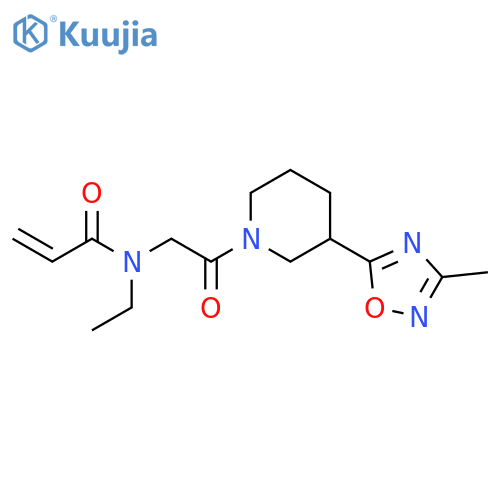 N-Ethyl-N-[2-[3-(3-methyl-1,2,4-oxadiazol-5-yl)-1-piperidinyl]-2-oxoethyl]-2-propenamide structure