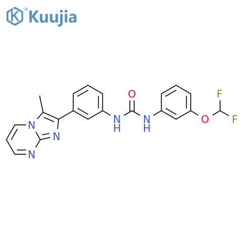 1-3-(difluoromethoxy)phenyl-3-(3-{3-methylimidazo1,2-apyrimidin-2-yl}phenyl)urea structure