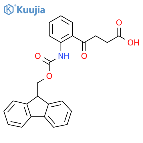 4-[2-({[(9H-fluoren-9-yl)methoxy]carbonyl}amino)phenyl]-4-oxobutanoic acid structure