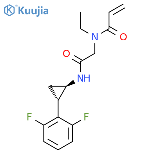 N-({[(1R,2S)-2-(2,6-difluorophenyl)cyclopropyl]carbamoyl}methyl)-N-ethylprop-2-enamide structure