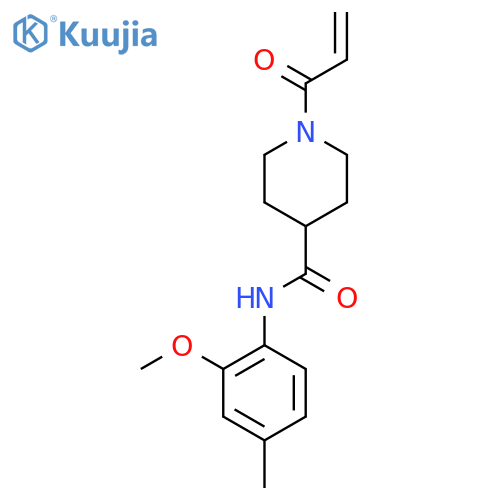 N-(2-Methoxy-4-methylphenyl)-1-prop-2-enoylpiperidine-4-carboxamide structure