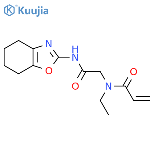 N-ethyl-N-{(4,5,6,7-tetrahydro-1,3-benzoxazol-2-yl)carbamoylmethyl}prop-2-enamide structure