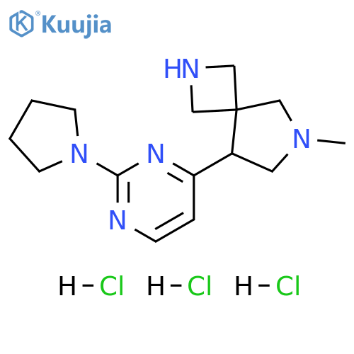 2,6-Diazaspiro[3.4]octane, 6-methyl-8-[2-(1-pyrrolidinyl)-4-pyrimidinyl]-, hydrochloride (1:3) structure