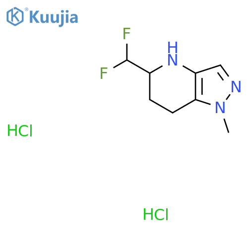 5-(Difluoromethyl)-1-methyl-4,5,6,7-tetrahydropyrazolo[4,3-b]pyridine;dihydrochloride structure