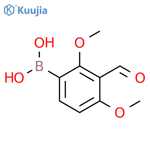(3-Formyl-2,4-dimethoxyphenyl)boronic acid structure