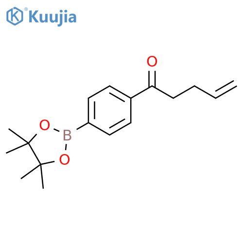 1-[4-(Tetramethyl-1,3,2-dioxaborolan-2-yl)phenyl]pent-4-en-1-one structure