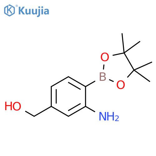 3-Amino-4-(tetramethyl-1,3,2-dioxaborolan-2-yl)phenyl]methanol structure