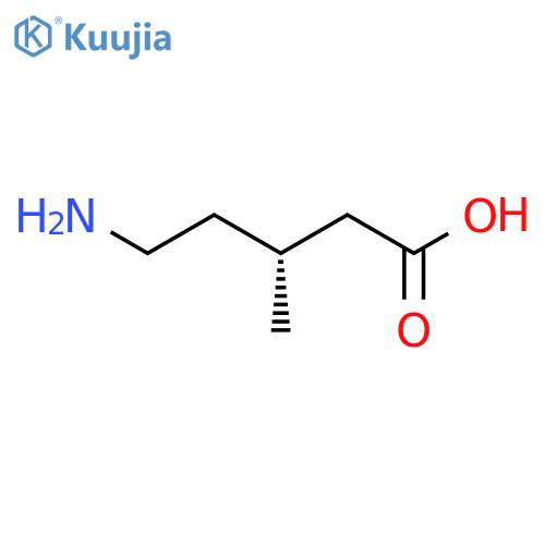 (3R)-5-amino-3-methylpentanoic acid structure
