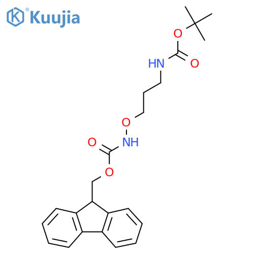 (9H-fluoren-9-yl)methyl N-(3-{(tert-butoxy)carbonylamino}propoxy)carbamate structure