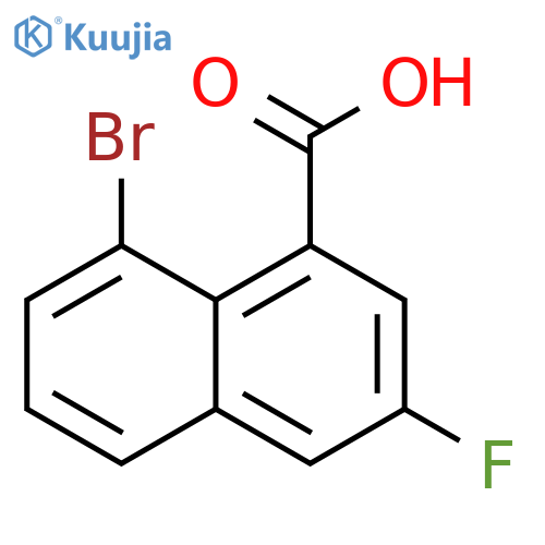 8-bromo-3-fluoro-naphthalene-1-carboxylic acid structure
