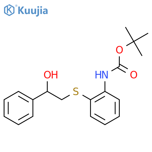 tert-butyl N-{2-[(2-hydroxy-2-phenylethyl)sulfanyl]phenyl}carbamate structure