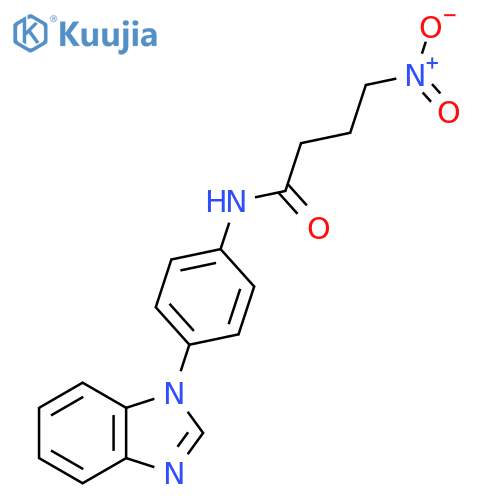 N-[4-(Benzimidazol-1-yl)phenyl]-4-nitrobutanamide structure