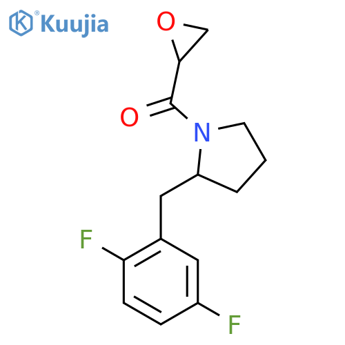 2-[(2,5-Difluorophenyl)methyl]-1-(oxirane-2-carbonyl)pyrrolidine structure