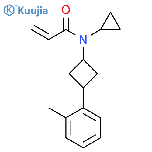 N-cyclopropyl-N-3-(2-methylphenyl)cyclobutylprop-2-enamide structure